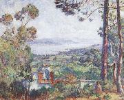 Henry Lebasques View of Sanit-Tropez oil on canvas
